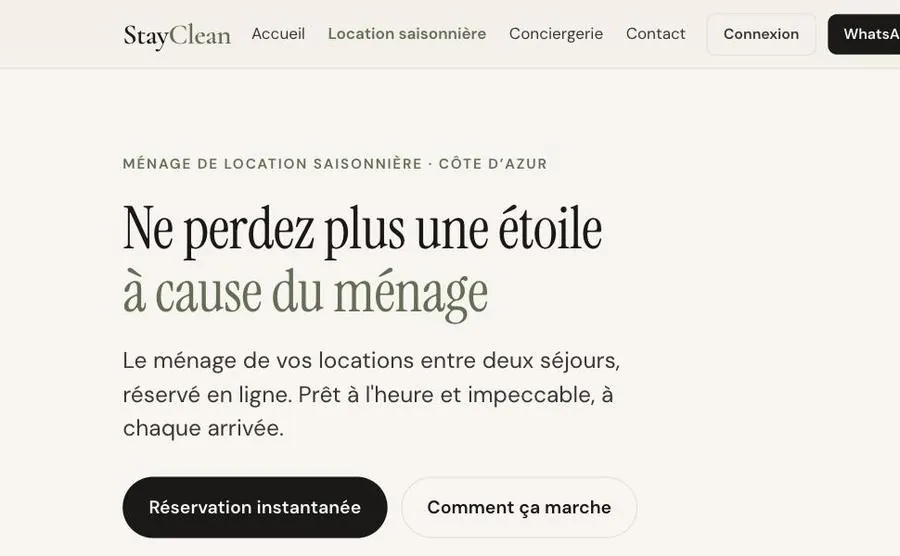 Page de réservation